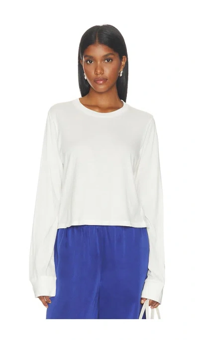 Éterne Cotton Long Sleeve Boxy Tee In Gray
