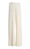 Éterne Cotton Low-waist Flared Pants In White