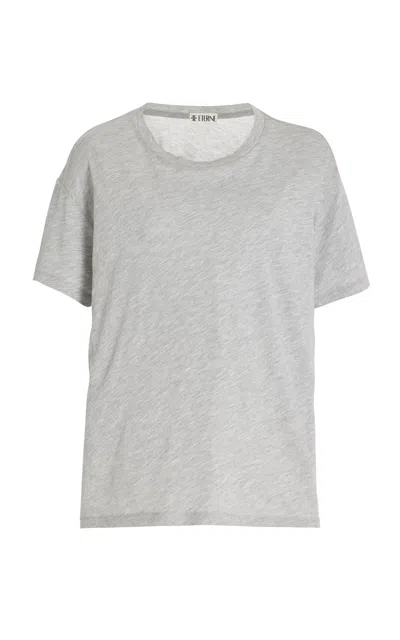 Éterne Cotton-modal Boyfriend T-shirt In Grey