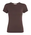 Éterne Cotton-modal Crew-neck T-shirt In Brown