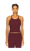 Éterne Cotton Rib Tank Top In Burgundy
