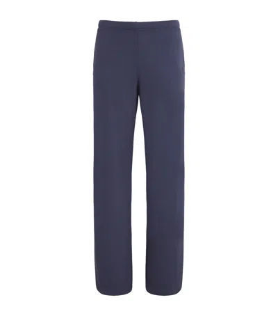 Éterne Cotton-blend Wide-leg Sweatpants In Navy