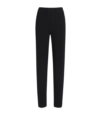 Éterne Cotton-modal Ribbed Sweatpants In Black
