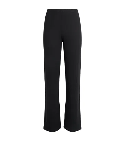 Éterne Cotton-modal Straight-leg Sweatpants In Black