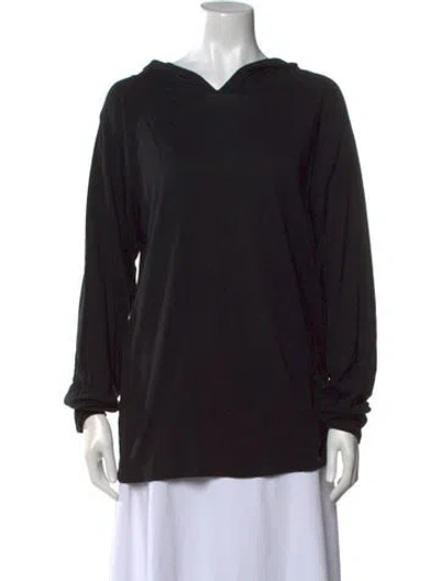 Pre-owned Éterne Cowl Neck Long Sleeve Sweatshirt In Black