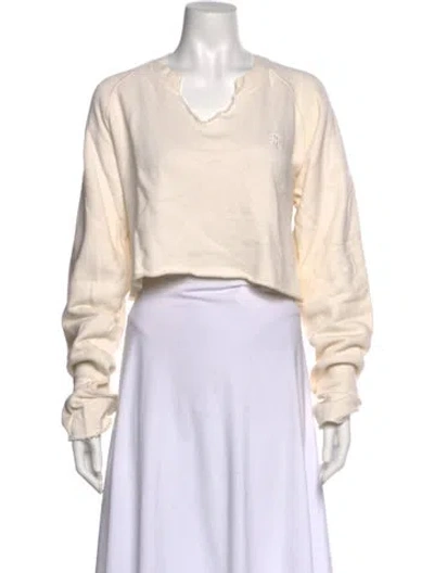 Pre-owned Éterne Cowl Neck Long Sleeve Sweatshirt In Neutral