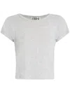 Éterne Crew-neck Cropped T-shirt In Grey
