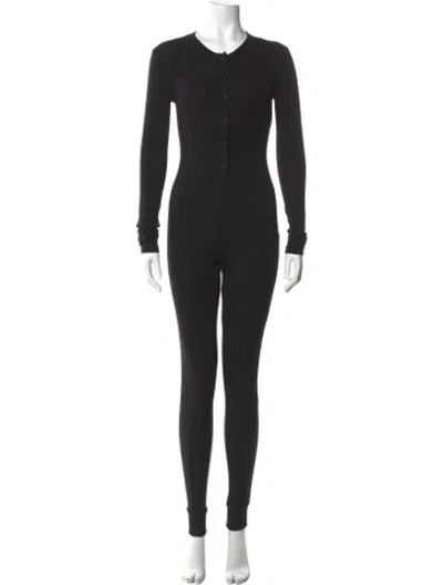 Pre-owned Éterne Crew Neck Jumpsuit In Black