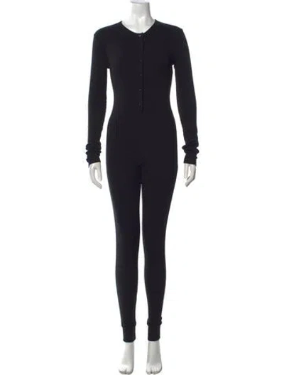 Pre-owned Éterne Crew Neck Jumpsuit In Black