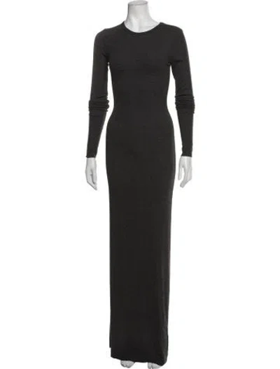 Pre-owned Éterne Crew Neck Long Dress In Green