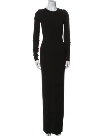 Pre-owned Éterne Crew Neck Long Dress W/ Tags In Black
