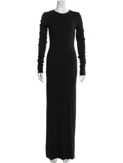 Pre-owned Éterne Crew Neck Long Dress W/ Tags In Black