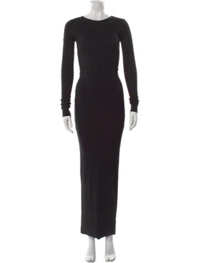 Pre-owned Éterne Crew Neck Long Dress W/ Tags In Black