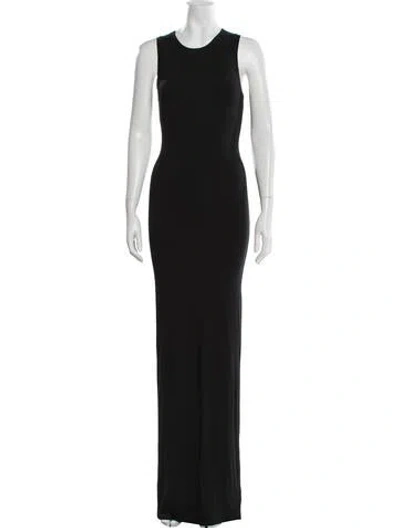 Pre-owned Éterne Crew Neck Long Dress W/ Tags In Black