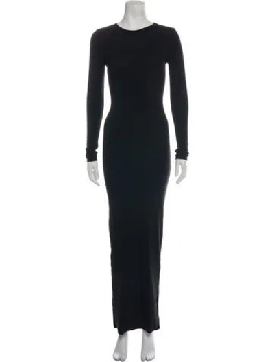 Pre-owned Éterne Crew Neck Long Dress W/ Tags In Black