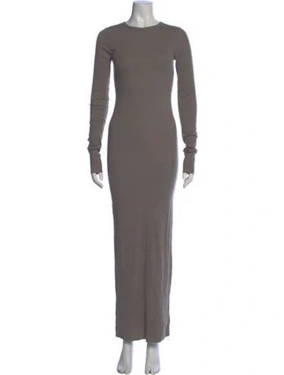 Pre-owned Éterne Crew Neck Long Dress W/ Tags In Gray