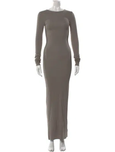 Pre-owned Éterne Crew Neck Long Dress W/ Tags In Gray