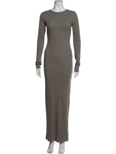 Pre-owned Éterne Crew Neck Long Dress W/ Tags In Grey