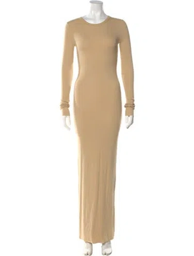 Pre-owned Éterne Crew Neck Long Dress W/ Tags In Neutral