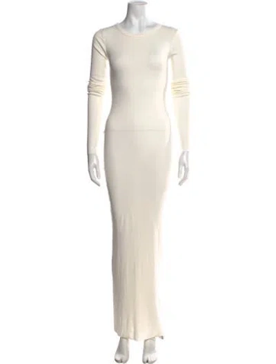 Pre-owned Éterne Crew Neck Long Dress W/ Tags In Neutral