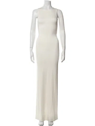 Pre-owned Éterne Crew Neck Long Dress W/ Tags In Neutrals