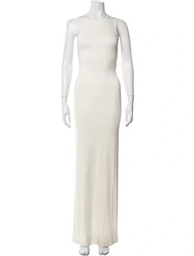 Pre-owned Éterne Crew Neck Long Dress W/ Tags In Neutrals