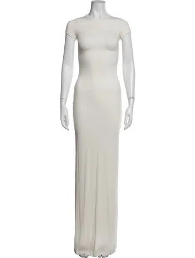 Pre-owned Éterne Crew Neck Long Dress W/ Tags In Neutrals