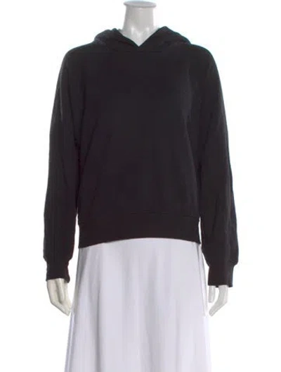 Pre-owned Éterne Crew Neck Long Sleeve Hoodie In Black