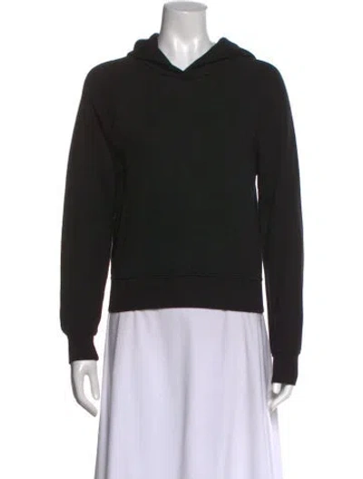 Pre-owned Éterne Crew Neck Long Sleeve Hoodie In Black