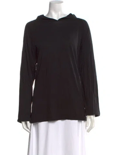 Pre-owned Éterne Crew Neck Long Sleeve Hoodie In Black