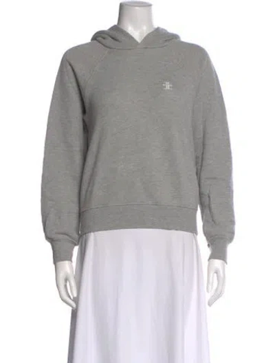 Pre-owned Éterne Crew Neck Long Sleeve Hoodie In Gray