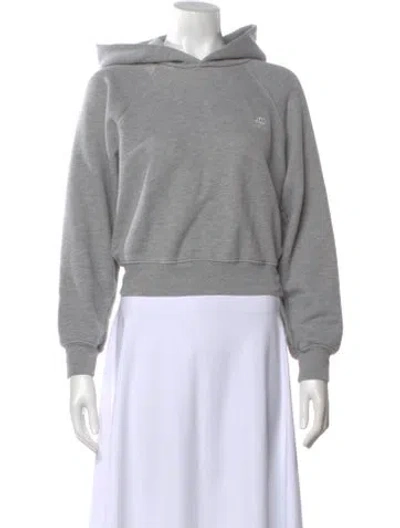 Pre-owned Éterne Crew Neck Long Sleeve Hoodie In Gray