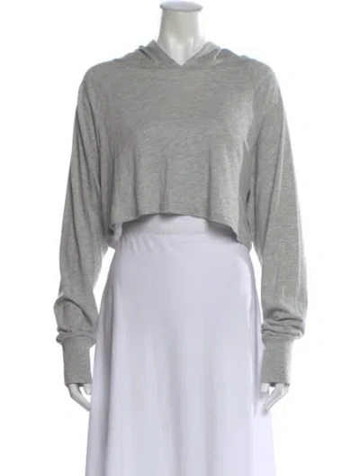 Pre-owned Éterne Crew Neck Long Sleeve Hoodie In Gray