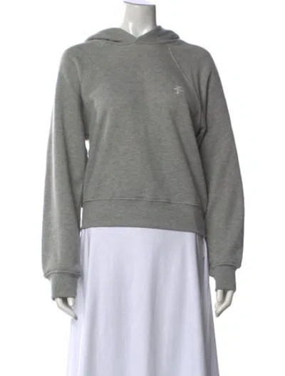 Pre-owned Éterne Crew Neck Long Sleeve Hoodie In Grey