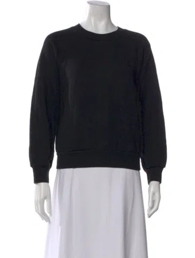 Pre-owned Éterne Crew Neck Long Sleeve Sweatshirt In Black