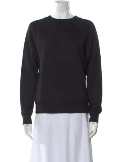 Pre-owned Éterne Crew Neck Long Sleeve Sweatshirt In Black