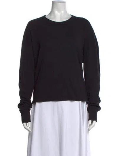 Pre-owned Éterne Crew Neck Long Sleeve Sweatshirt In Black