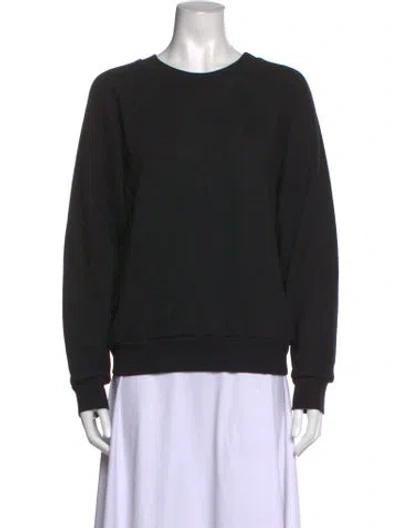 Pre-owned Éterne Crew Neck Long Sleeve Sweatshirt In Black
