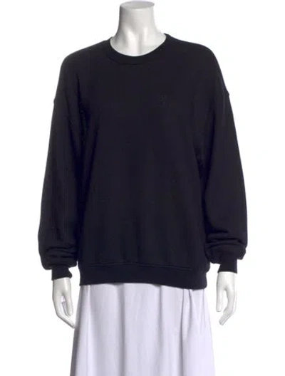Pre-owned Éterne Crew Neck Long Sleeve Sweatshirt In Black