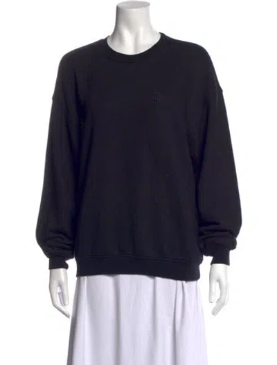 Pre-owned Éterne Crew Neck Long Sleeve Sweatshirt In Black
