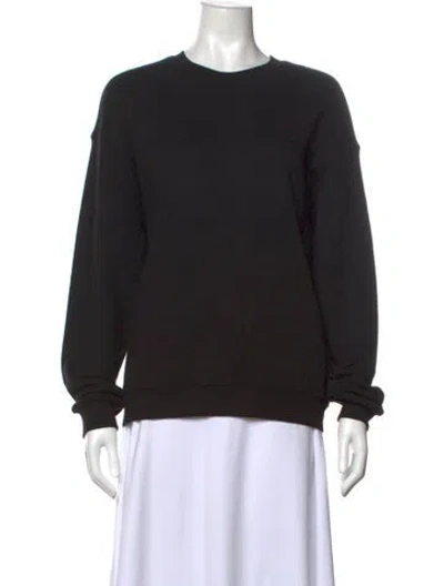 Pre-owned Éterne Crew Neck Long Sleeve Sweatshirt In Black