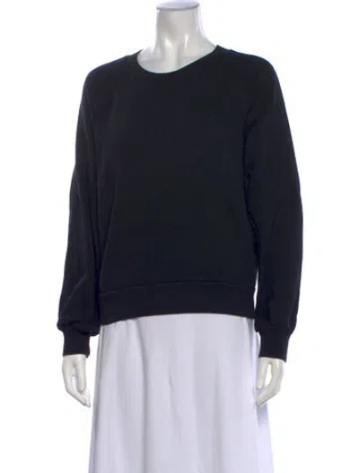 Pre-owned Éterne Crew Neck Long Sleeve Sweatshirt In Black