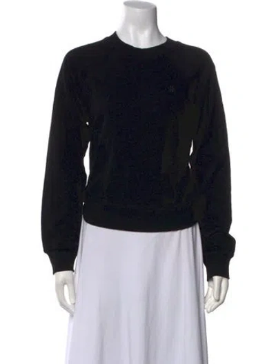 Pre-owned Éterne Crew Neck Long Sleeve Sweatshirt In Black