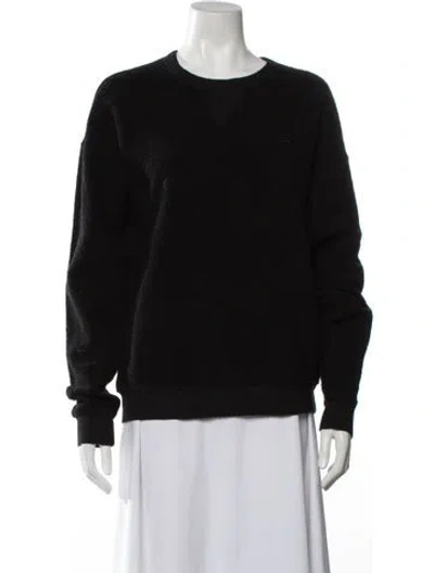 Pre-owned Éterne Crew Neck Long Sleeve Sweatshirt In Black