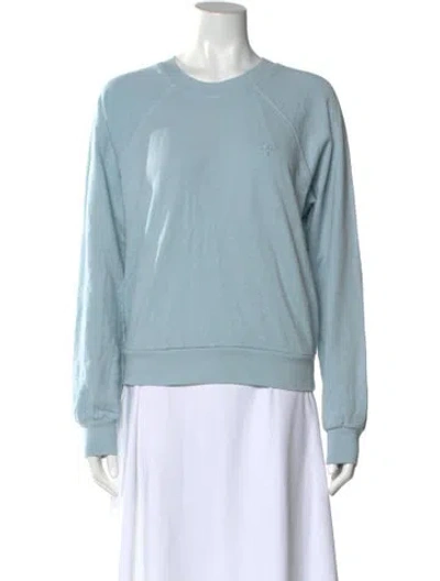 Pre-owned Éterne Crew Neck Long Sleeve Sweatshirt In Blue