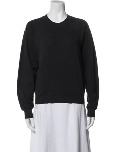 Pre-owned Éterne Crew Neck Long Sleeve Sweatshirt In Blue
