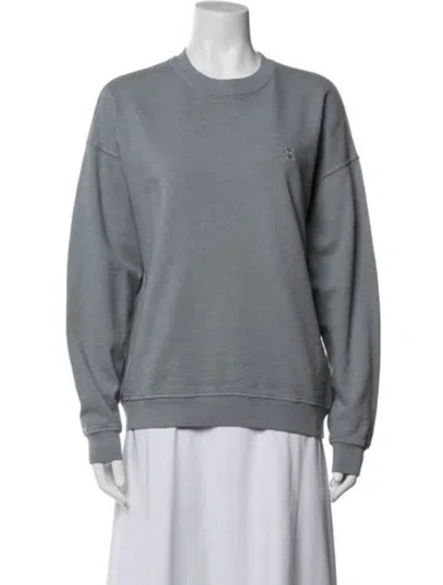Pre-owned Éterne Crew Neck Long Sleeve Sweatshirt In Blue