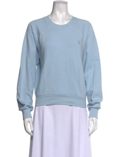 Pre-owned Éterne Crew Neck Long Sleeve Sweatshirt In Blue