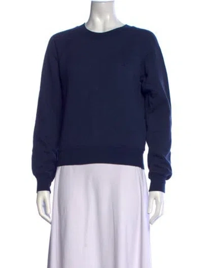 Pre-owned Éterne Crew Neck Long Sleeve Sweatshirt In Blue