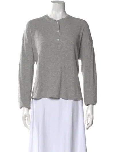 Pre-owned Éterne Crew Neck Long Sleeve Sweatshirt In Gray